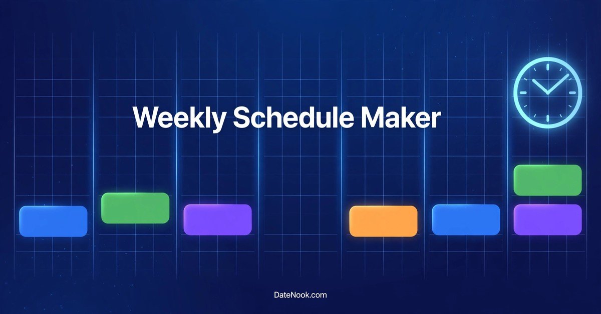 Weekly Schedule Maker